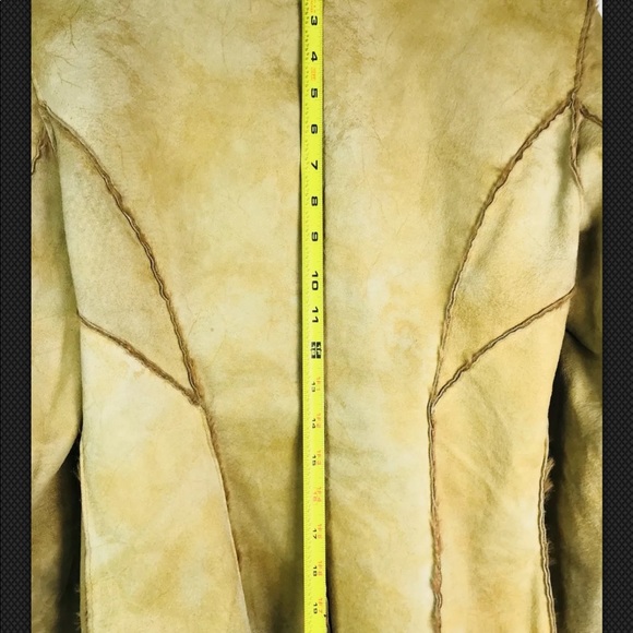 GUESS Jacket Womens Sz M Suede Leather Tan - Picture 5 of 8